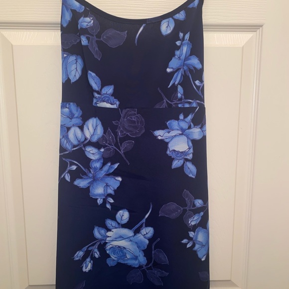 Vintage No Boundaries Blue Floral Rose Maxi Dress - Picture 8 of 10